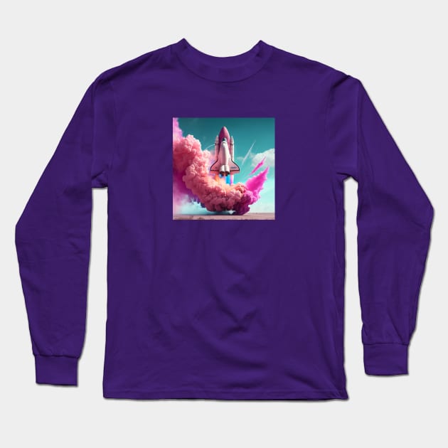 Blast Off - Vertical Long Sleeve T-Shirt by Nightwing Futures